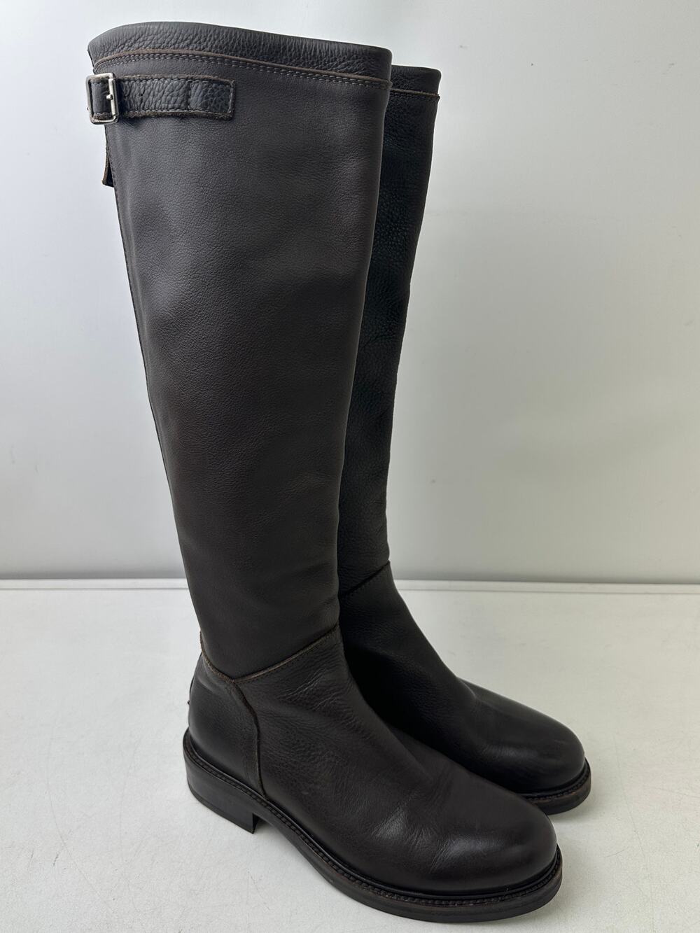 Alexandra Roma Italian Leather Knee-High Riding Boots Women's Sz EU  37 / US 7